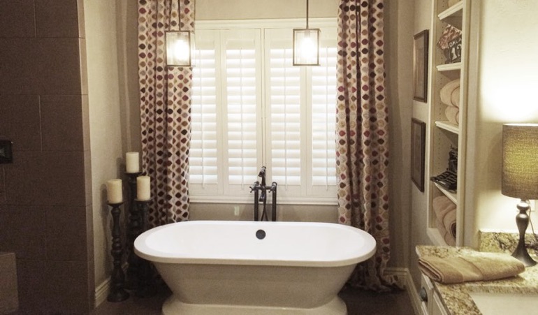 Polywood Shutters in Sacramento Bathroom